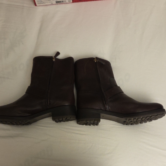 Tory Burch Women's Dark Brown Leather Ankle Boots - Picture 6 of 9